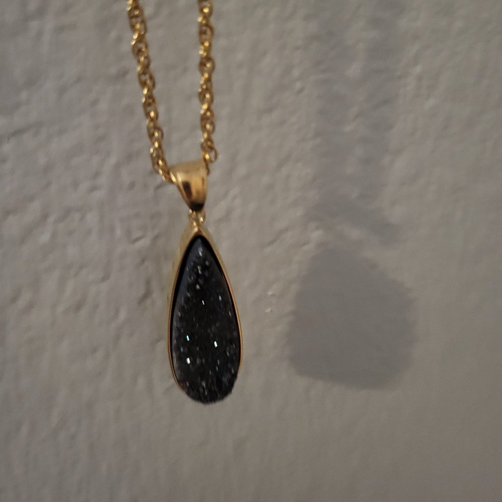 Black Druzy necklace